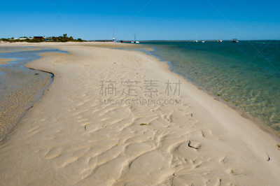 monkey mia,沙洲,自然,城镇,风景,图像,海洋,西澳大利亚,印度洋,无人