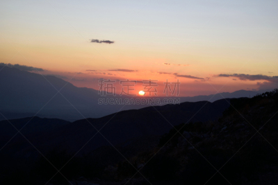 河滨县,在上面,自然,古奇拉谷,美国,水平画幅,云,山,无人,黄昏