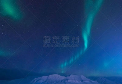 天空,星星,北极光,山,斯瓦尔巴德群岛,朗伊尔城,挪威,南极洲,北极,城市