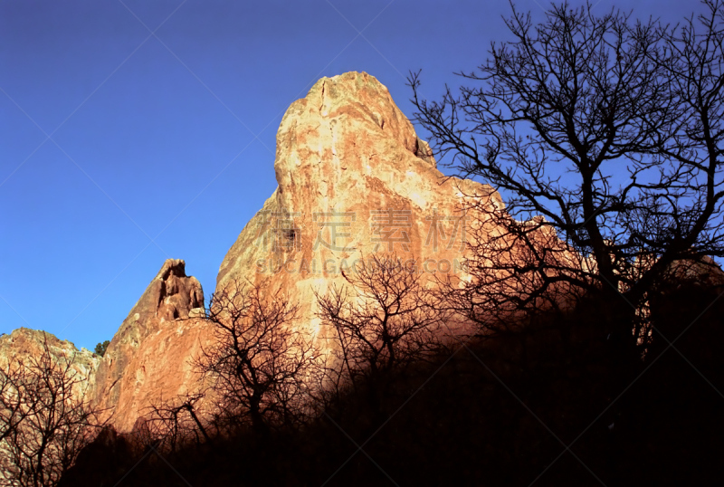 红岩石,高山辉,自然,低视角,天空,美国西部,水平画幅,地形,岩石,无人