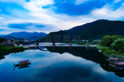 锦带桥,岩国,山口县,日本,一只动物,自然,水平画幅,地形,无人,户外