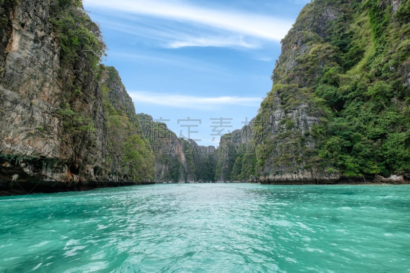 石灰石,悬崖,皮皮群岛,泻湖,自然美,水,天空,旅行者,夏天,海滩