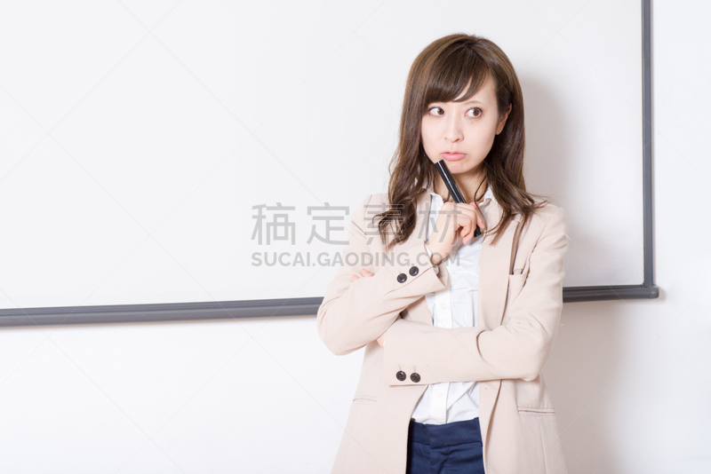 日本人,女人,教室,研究会,讲座板,演说家,讲师,东亚,套装,仅成年人