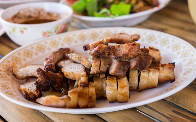 煮食,煤,猪肉,颈,格子烤肉,传统,清新,香料,烤的,食品