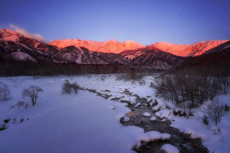 长野县,雪,日本,白马,山脉,风景,早晨,三仙山,鹿岛,美山