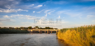 奥兰治河,桥,南非,阿平顿,无人,河流,风景,全景,图像,户外