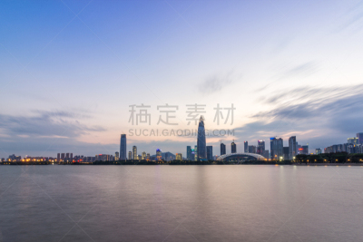 深圳,建筑外部,城市天际线,海湾,红树林蛇,缅因海湾,高积云,新古典派,葱,水平画幅