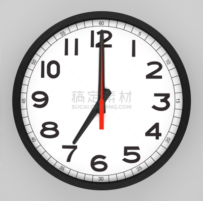 7时,钟面,水平画幅,情绪压力,周末活动,时间,背景分离,钟,黑色