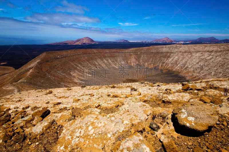 timanfaya national park,石头,岩石,盐滩,兰萨罗特岛,天空,沙子,夏天,加那利群岛,热带气候