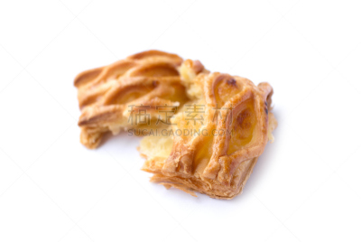 菠萝塔,白色背景,脆,分离着色,传统,黄色,清新,蛋糕,健康食物,饮食