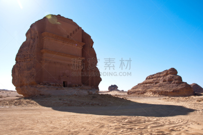 沙特阿拉伯,坟墓,萨雷,阿拉巴马州,玛甸沙勒,考古学,旅游目的地,水平画幅,无人,2015年