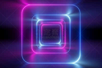 边框,光谱色,三维图形,红色,方形画幅,环境,网络空间,隧道,走廊,背景