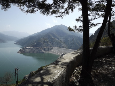 水库,水坝,水平画幅,无人,乌塔兰恰尔邦,特里加瓦尔区,印度,摄影