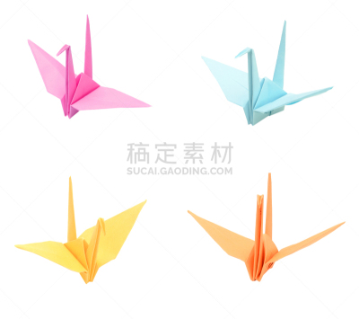 鸟类,折纸工艺,美国,艺术,水平画幅,无人,手艺,组物体,背景分离,纸鹤