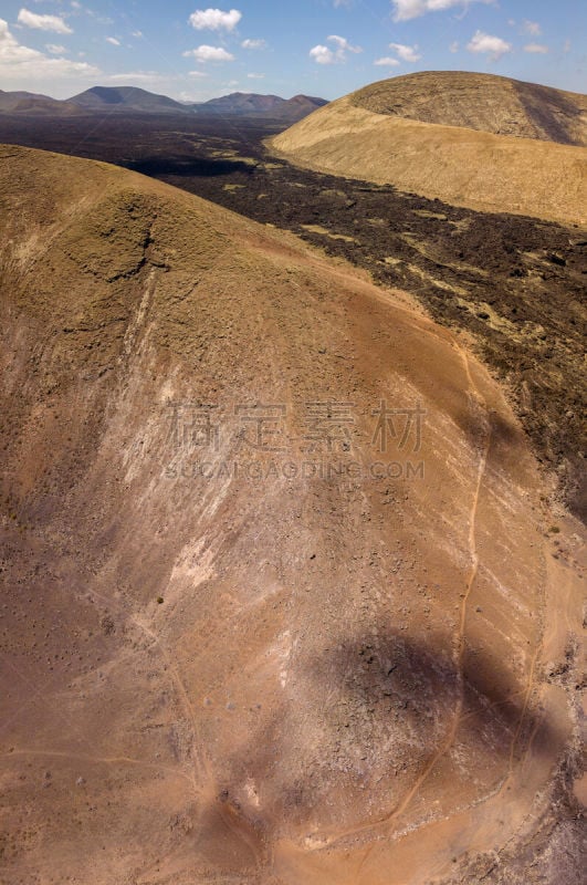 timanfaya national park,火山,加那利群岛,全景,兰萨罗特岛,航拍视角,西班牙,火山喷口,环境,云