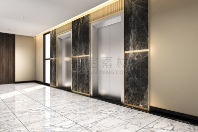 现代,大厅,电梯,商务,钢铁,华贵,酒店,三维图形,办公室,水平画幅