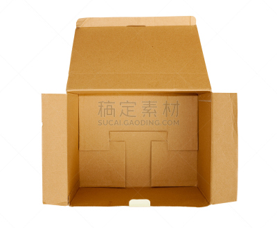 褐色,盒子,开着的,空的,概念和主题,水平画幅,无人,纸板,背景分离,空箱子