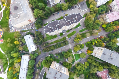 都市风景,在上面,摄像机拍摄角度,旅途,横截面,莫斯科,云,顶部,公路,现代
