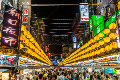 夜市,东方市集,水平画幅,夜晚,无人,市场,货摊,图像,摄影