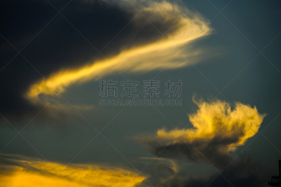 图像,纹理效果,橙色,云,黄昏,橙子,东京湾,夏天,户外,日本