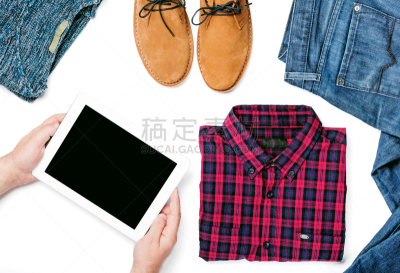 衣服,男人,白色背景,平铺,水平画幅,商店,部分,空的,商业金融和工业,衬衫