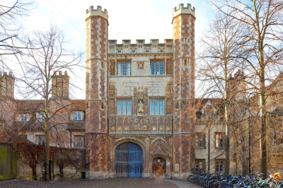 圣三一学院,剑桥,英格兰亨利八世,英国剑桥,都铎时代风格,剑桥郡,英格兰东部,水平画幅,建筑,英格兰