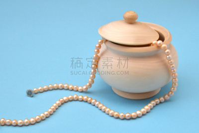 木制,盖子,线绳,蓝色背景,海石竹,糖罐,珍珠牡蛎,轻的,杯,餐具