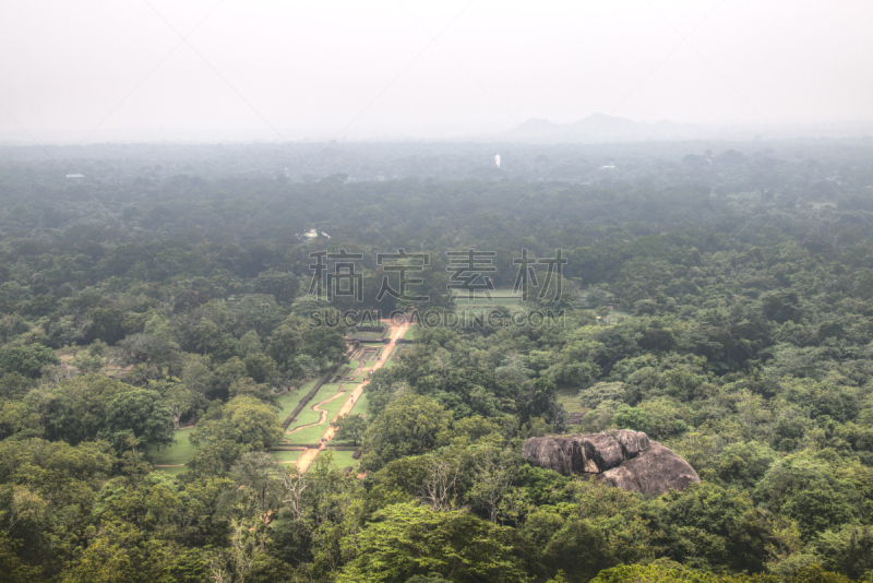 锡吉里耶,热带雨林,斯里兰卡,在上面,风景,自然,天空,水平画幅,地形,宫殿