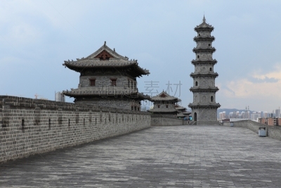 大同,旅游目的地,水平画幅,墙,无人,长城,古城,了望塔,山西省,巨人拱门