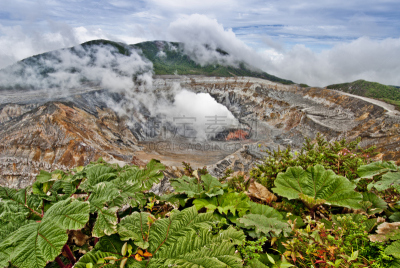 波阿斯火山,哥斯达黎加,硫磺,草原,水平画幅,火山地形,户外,热带气候