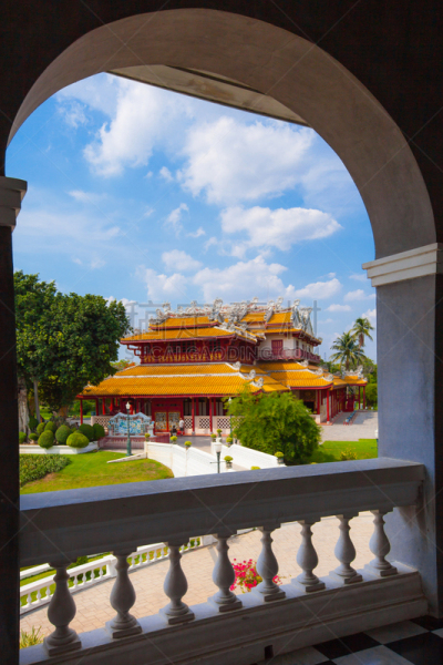 挽芭茵,艺术,夏宫,大城,垂直画幅,旅行者,夏天,户外,湖,复杂