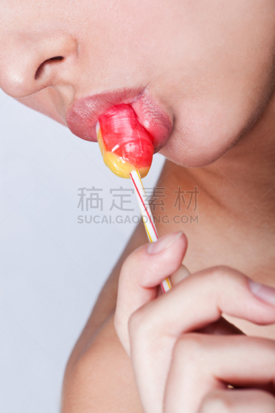 女人,食品,肖像,一个人,嘴唇,糖果,色彩鲜艳,甜食,时装模特,人的脸部