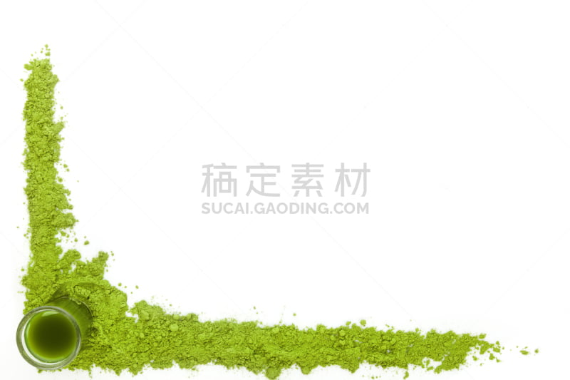 螺旋菌,小球藻,芽草之类,背景,留白,水平画幅,高视角,素食,无人,研磨食品