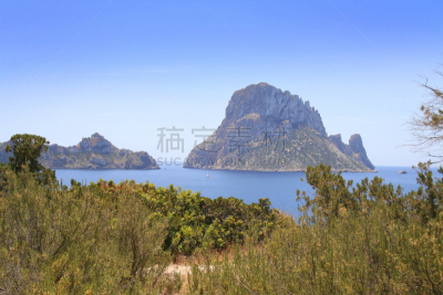 巴利阿里群岛,天空,禅宗,灵性,水平画幅,无人,岩层,野外动物,户外,树林