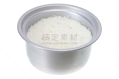 米,锅,煮食,容器,水平画幅,无人,膳食,白色背景,背景分离,煮熟