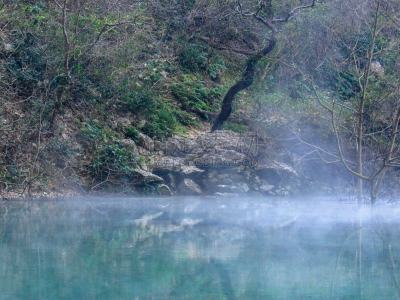 秘密,法国,沃克吕兹,普罗旺斯,泉,地形,山谷,山,特拉华,在底端