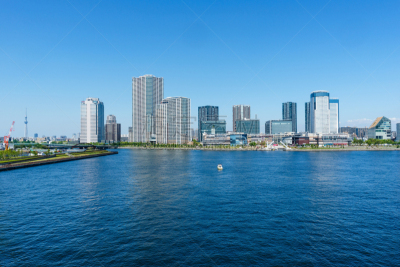 丰洲,东京,看风景,江东区,微波塔,东京湾,东京天空树,运河,天空,水平画幅