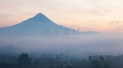 墨拉皮火山,地形,山,日惹特区,自然,水平画幅,无人,火山地形,全景,户外