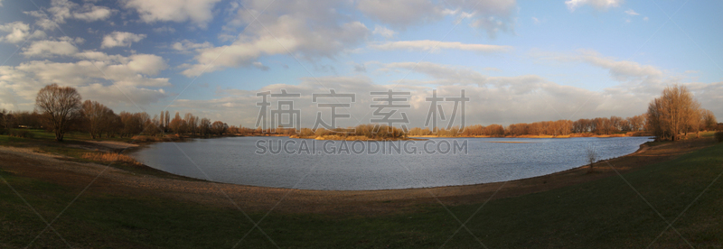 看,水,天空,褐色,水平画幅,无人,湿,草坪,21世纪,户外
