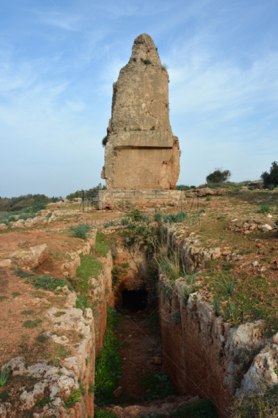 远古的,住宅房间,塔尔图斯,垂直画幅,纪念碑,天空,蓝色,旅行者,废墟,叙利亚