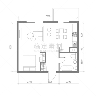 计划书,建筑,矢量,绘画插图,在上面,一室公寓,技术,地板,蓝图,椅子