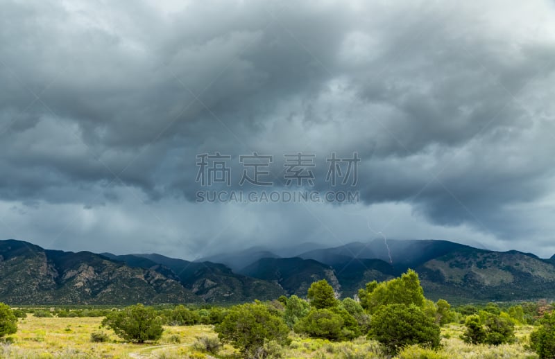 暴风雨,平衡折角灯,白昼,预兆的,天空,洛矶山脉,水平画幅,无人,户外,山脊