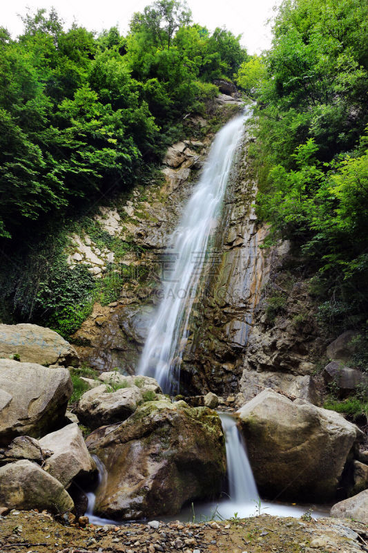 湖,瀑布,水坝,萨姆松,天堂,土耳其,土耳其黑海沿岸,春天,河流,岩石