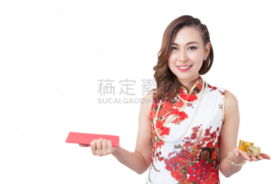 女人,快乐,春节,衣服,美,青少年,水平画幅,泰国,信封,商业金融和工业
