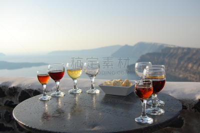葡萄酒,海洋,风景,水,水平画幅,无人,碗式面包,爱琴海,户外,面包