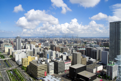 都市风景,札幌,无线电通信塔,窗户,办公室,天空,公园,水平画幅,旅行者,顶部