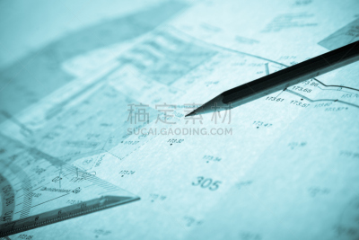 三角板,蓝色,铅笔,计划书,调查员,桨叉架船,建筑承包商,水平画幅,豪宅,蓝图