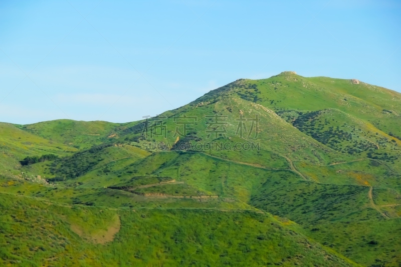 田地,天空,绿色,蓝色,绿山国家森林公园,自然,季节,风景,环境,图像