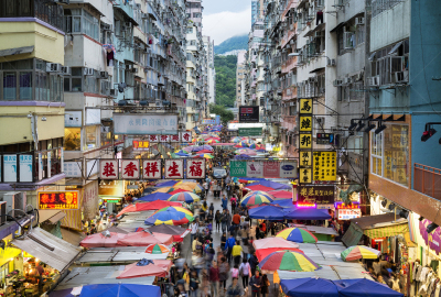 街市,旺角,九龙,九龙半岛,夜市,夜晚,顾客,纪念品,古老的,忙碌