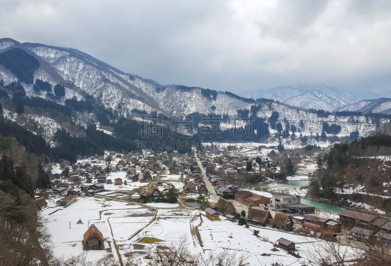 冬天,古董,乡村,美山,季节,水平画幅,山,雪,无人,亚洲